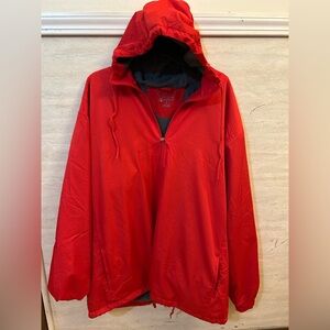 Champion Red Hooded Windbreaker for Men